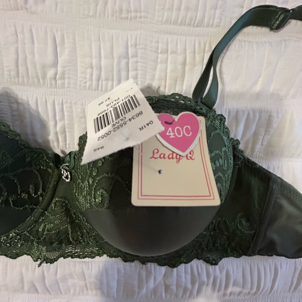 Green Lace Bra